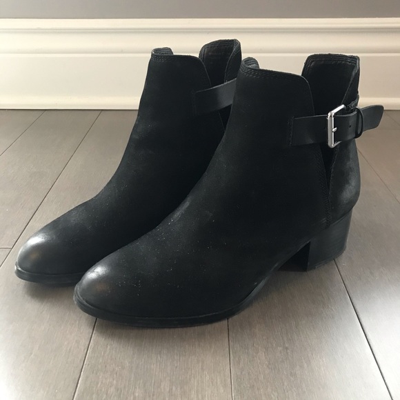 π€ ALDO black ankle suede Boots - Picture 3 of 5